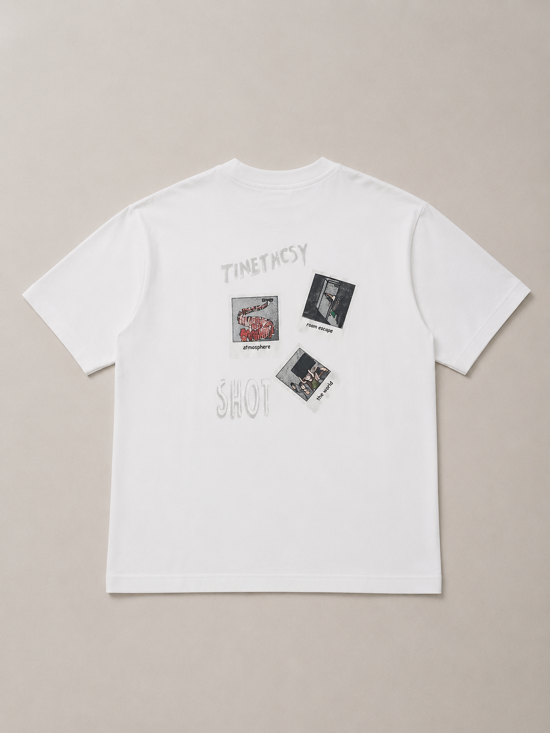 ATMOSPHERE OVERSIZE FIT WHITE T SHIRT 1423