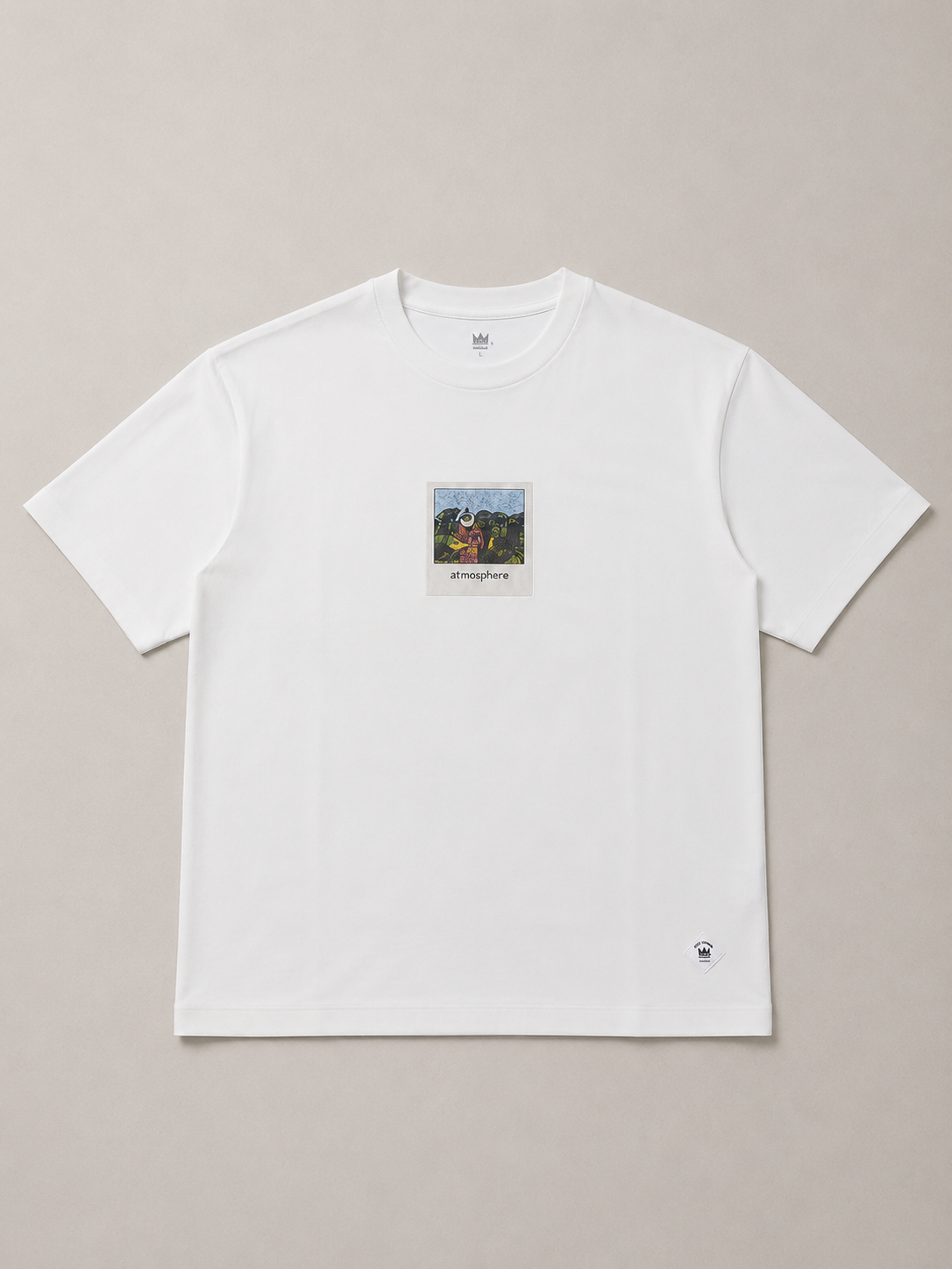 ATMOSPHERE OVERSIZE FIT WHITE T SHIRT 1423