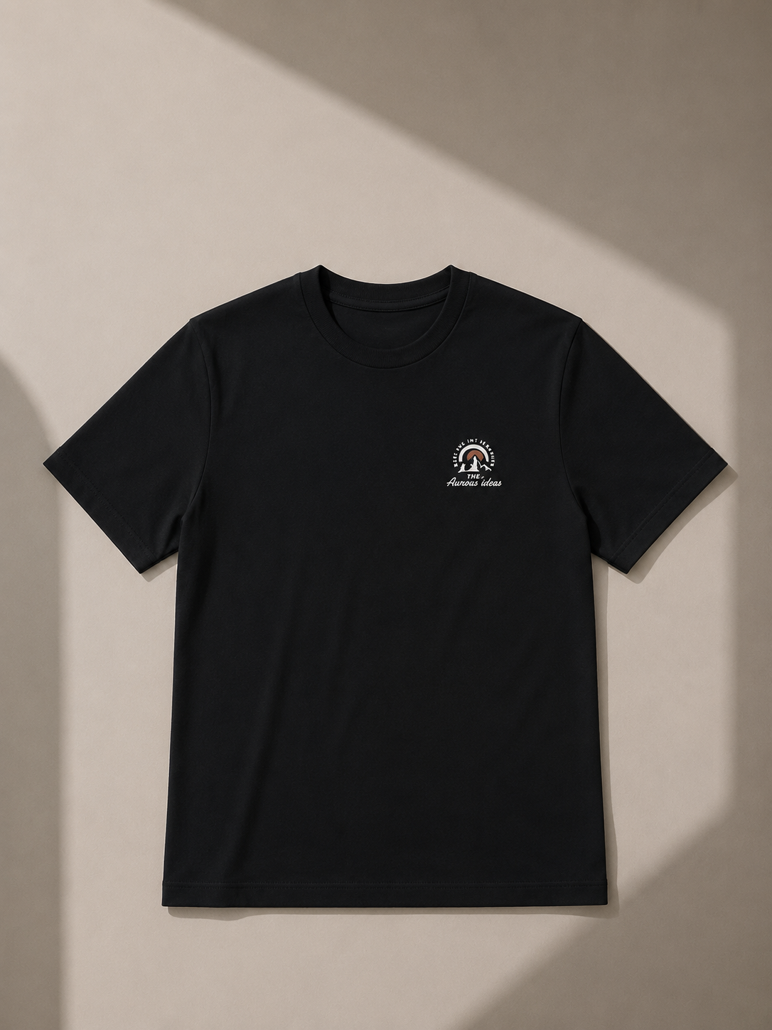 AMION SHOW NORMAL FIT BLACK T-SHIRT 1424