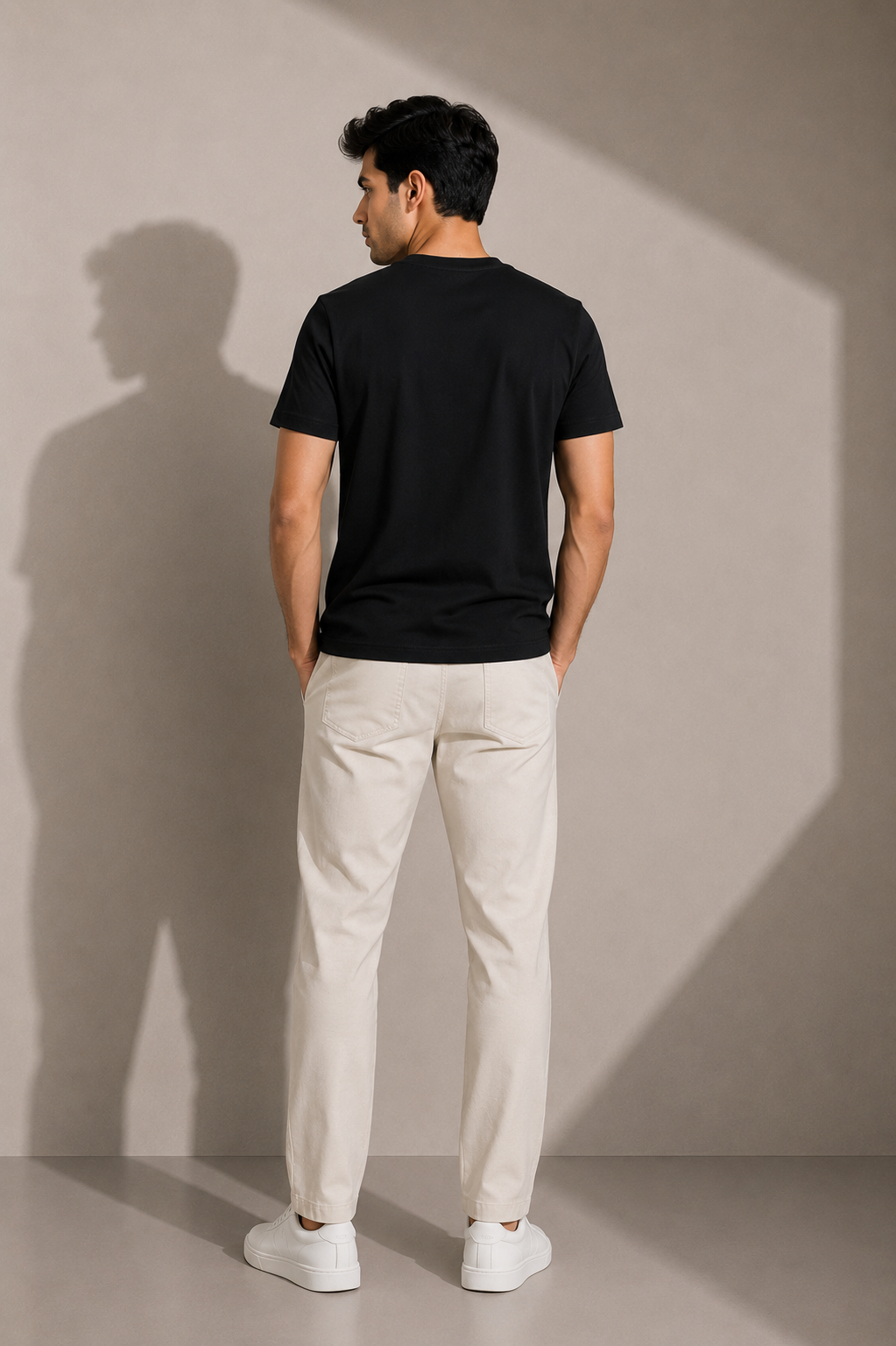 AMION SHOW NORMAL FIT BLACK T-SHIRT 1424