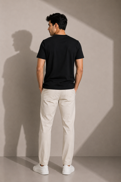 AMION SHOW NORMAL FIT BLACK T-SHIRT 1424