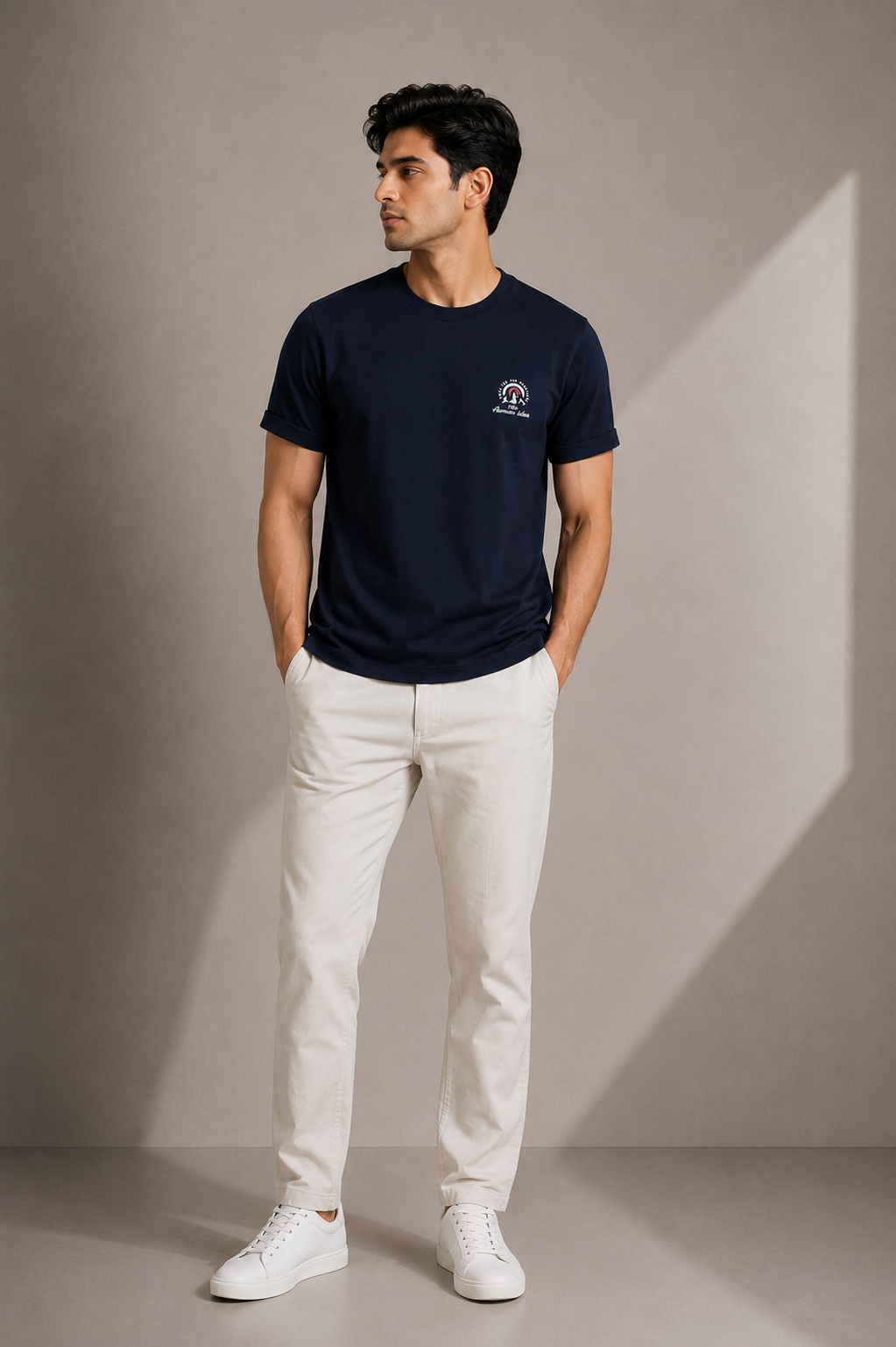 AMION SHOW NORMAL FIT DARK NAVY T-SHIRT 1424