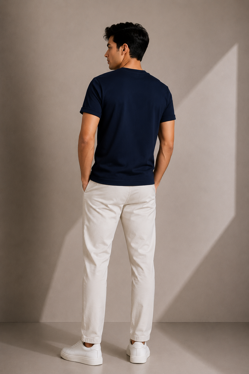 AMION SHOW NORMAL FIT DARK NAVY T-SHIRT 1424