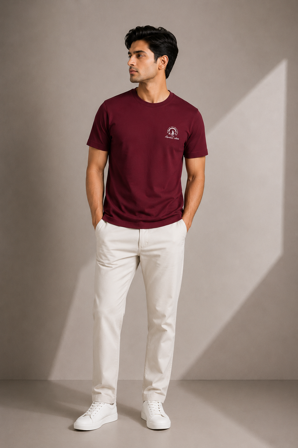 AMION SHOW NORMAL FIT GOLDEN RED T-SHIRT 1424