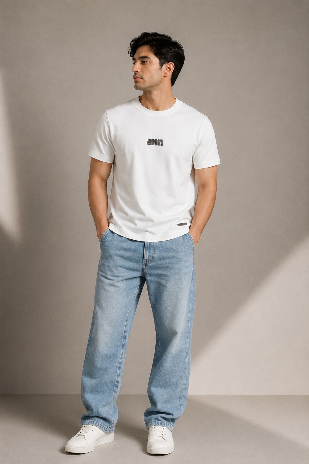 ANN NORMAL FIT WHITE T-SHIRT 1425