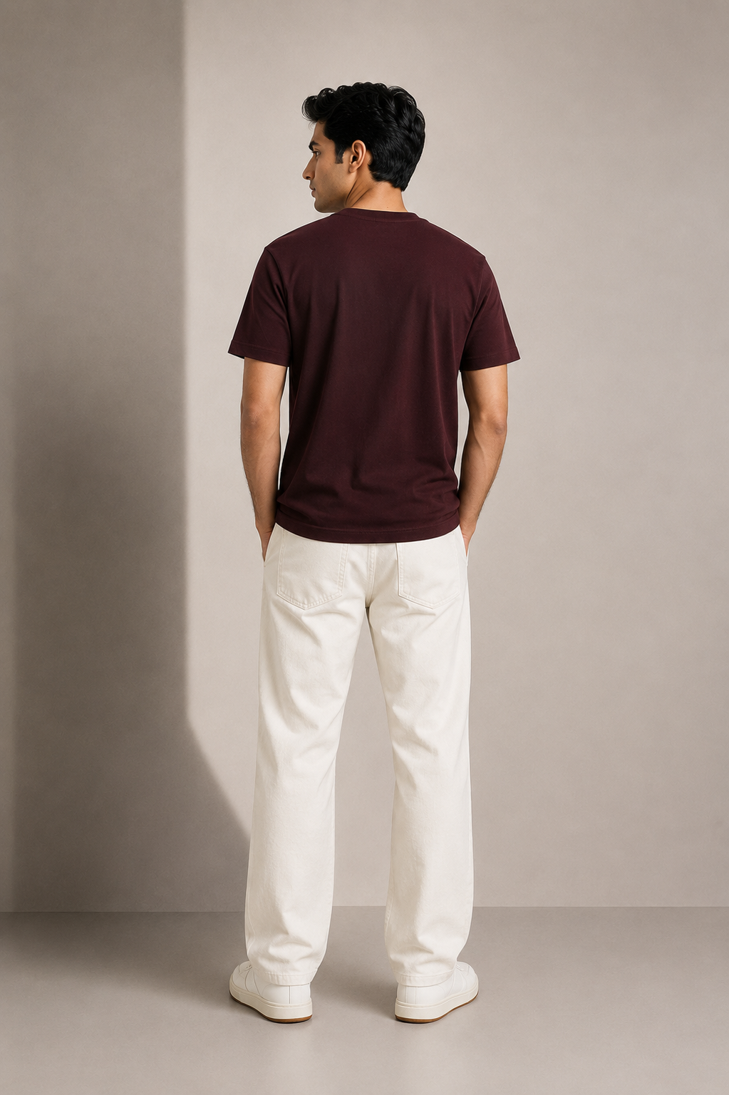 FENG NORMAL FIT MAROON T-SHIRT 1426