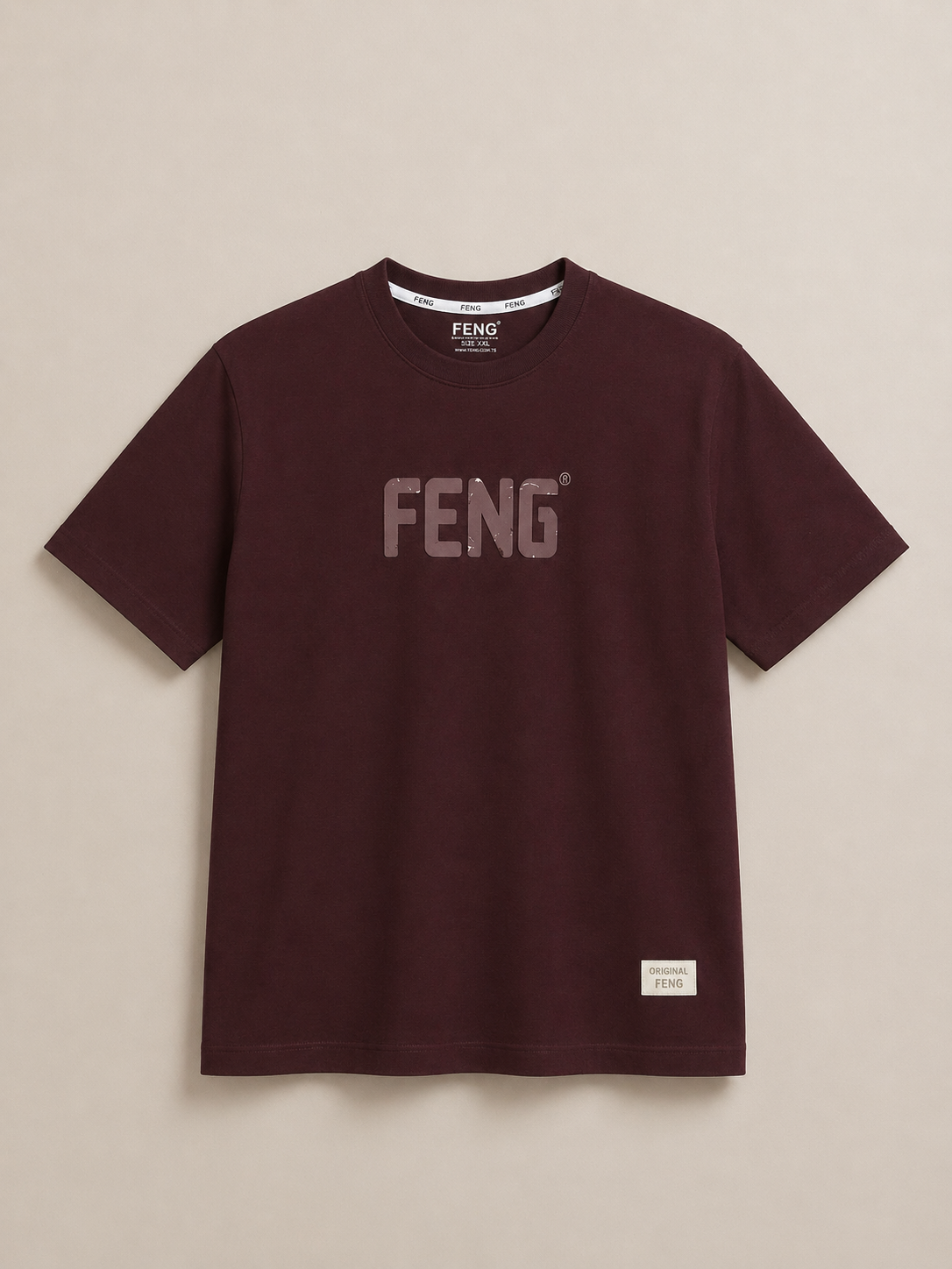 FENG NORMAL FIT MAROON T-SHIRT 1426