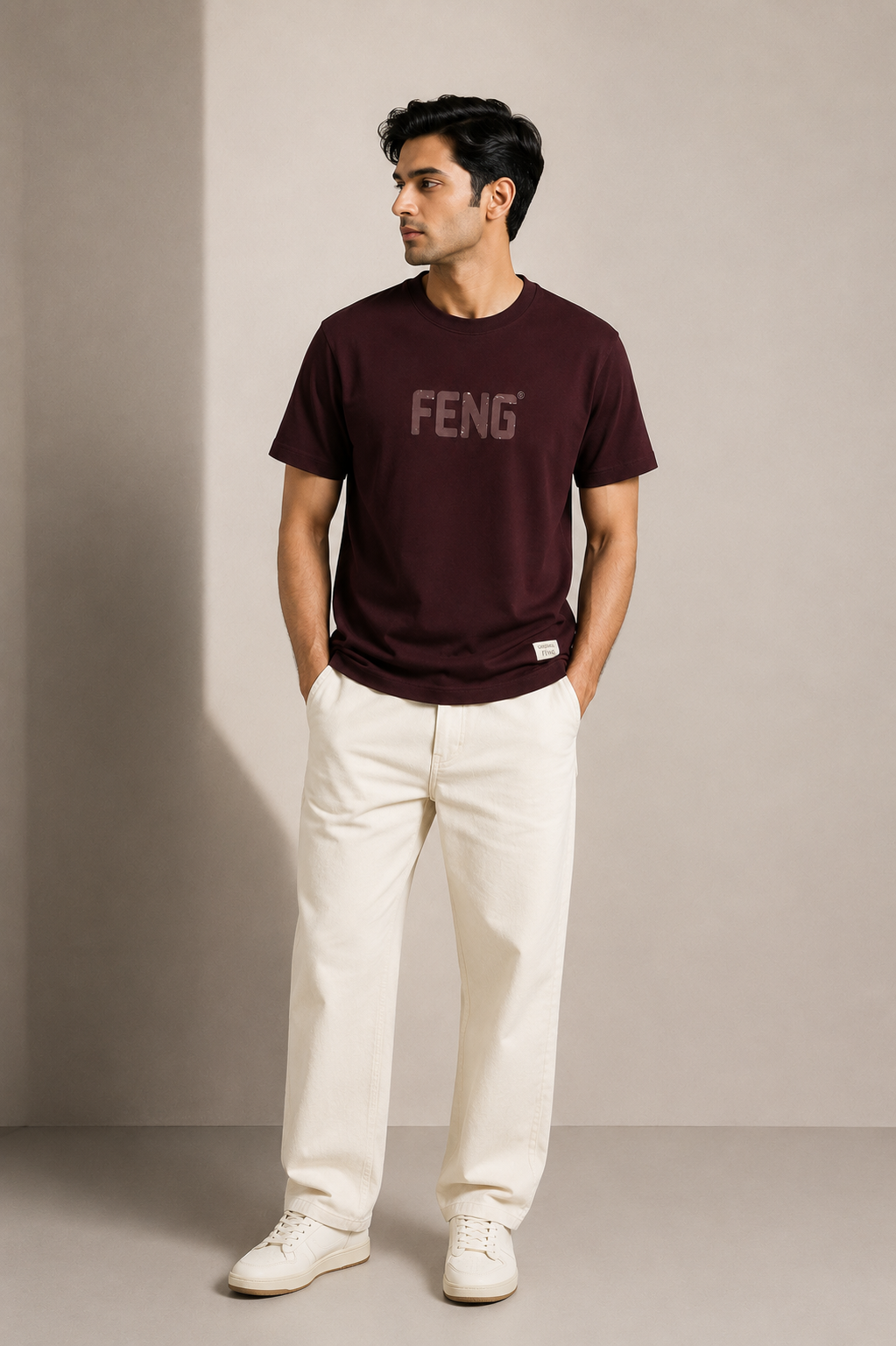 FENG NORMAL FIT MAROON T-SHIRT 1426