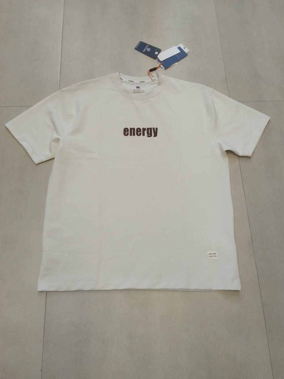 ENERGY OVERSIZED WHITE T-SHIRT 1406