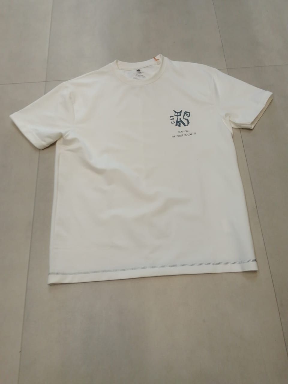 CAT OVERSIZED WHITE T-SHIRT 1408