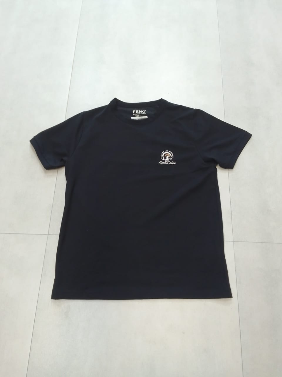 AMION SHOW NORMAL FIT BLACK T-SHIRT 1424