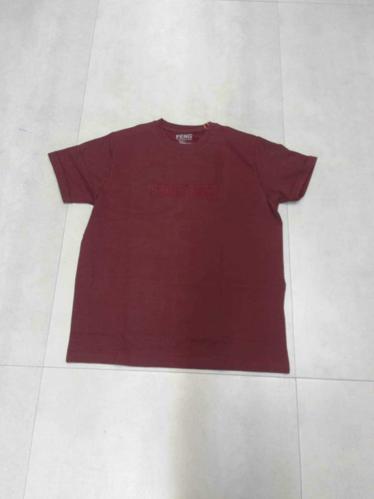 SOMETIMES NORMAL FIT MAROON T-SHIRT 1414