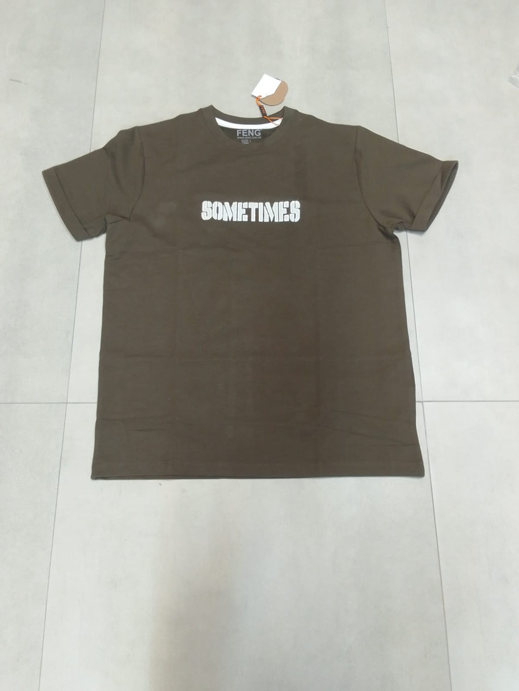 SOMETIMES NORMAL FIT COFFEE T-SHIRT 1414