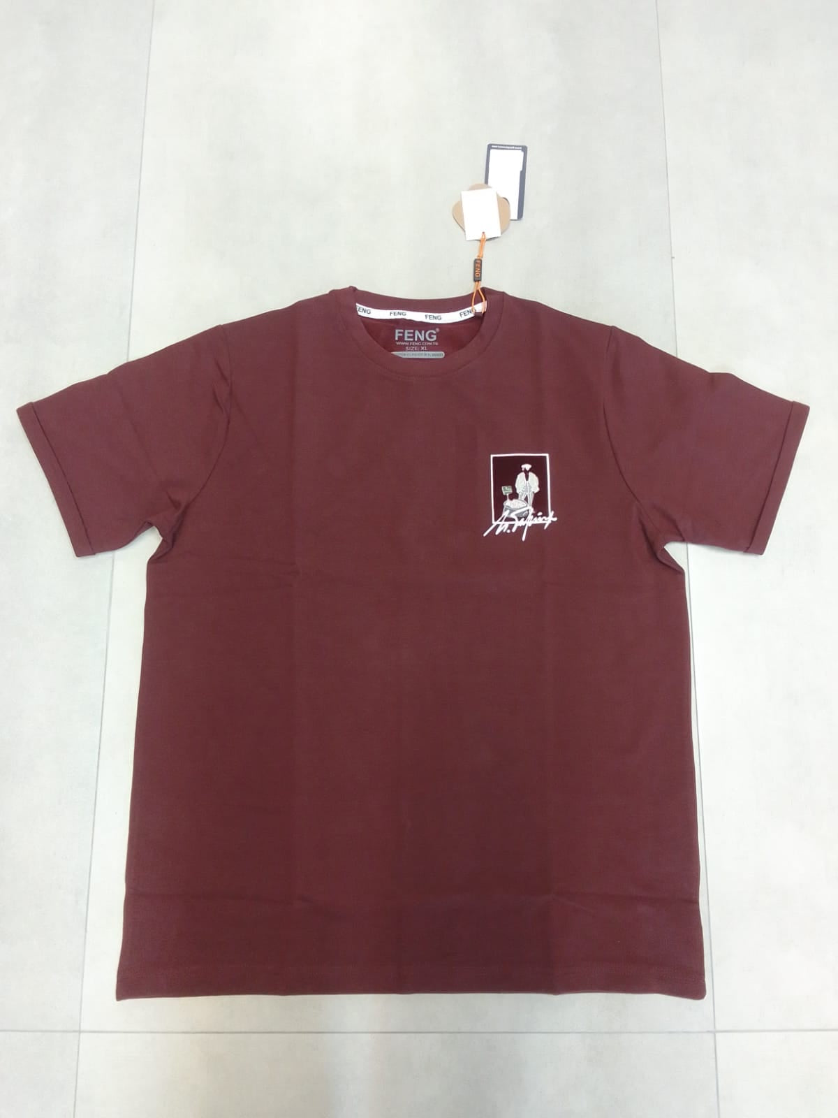 ANSALPIC NORMAL FIT MAROON T-SHIRT 1409