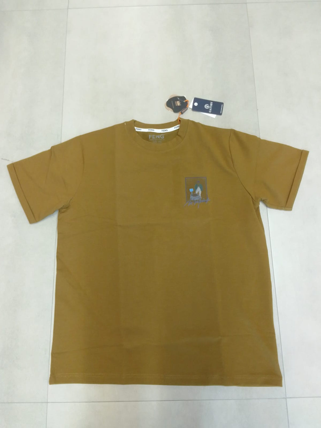 ANSALPIC NORMAL FIT MUSTARD T-SHIRT 1409