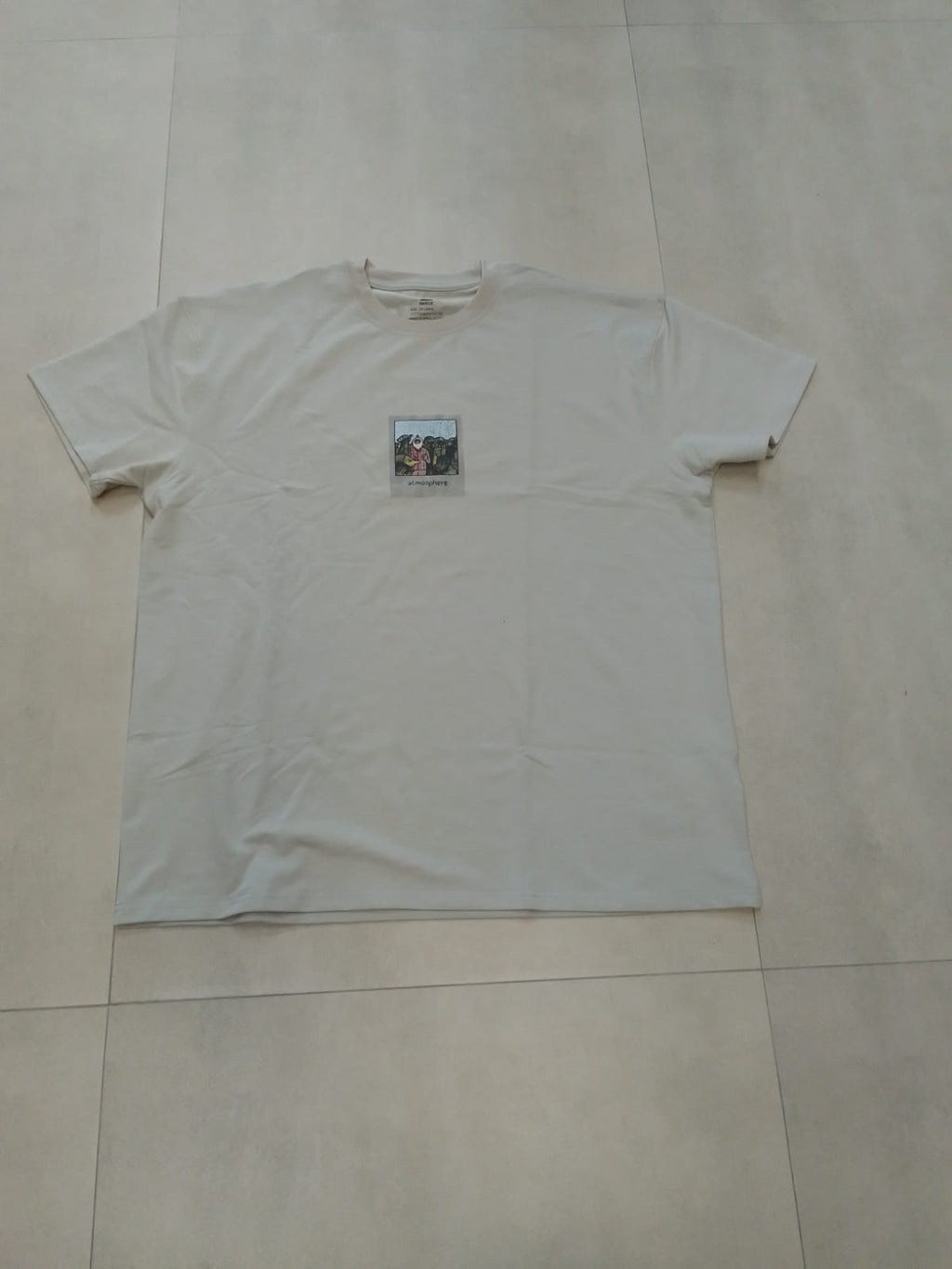 ATMOSPHERE OVERSIZE FIT BEIGE T SHIRT 1423