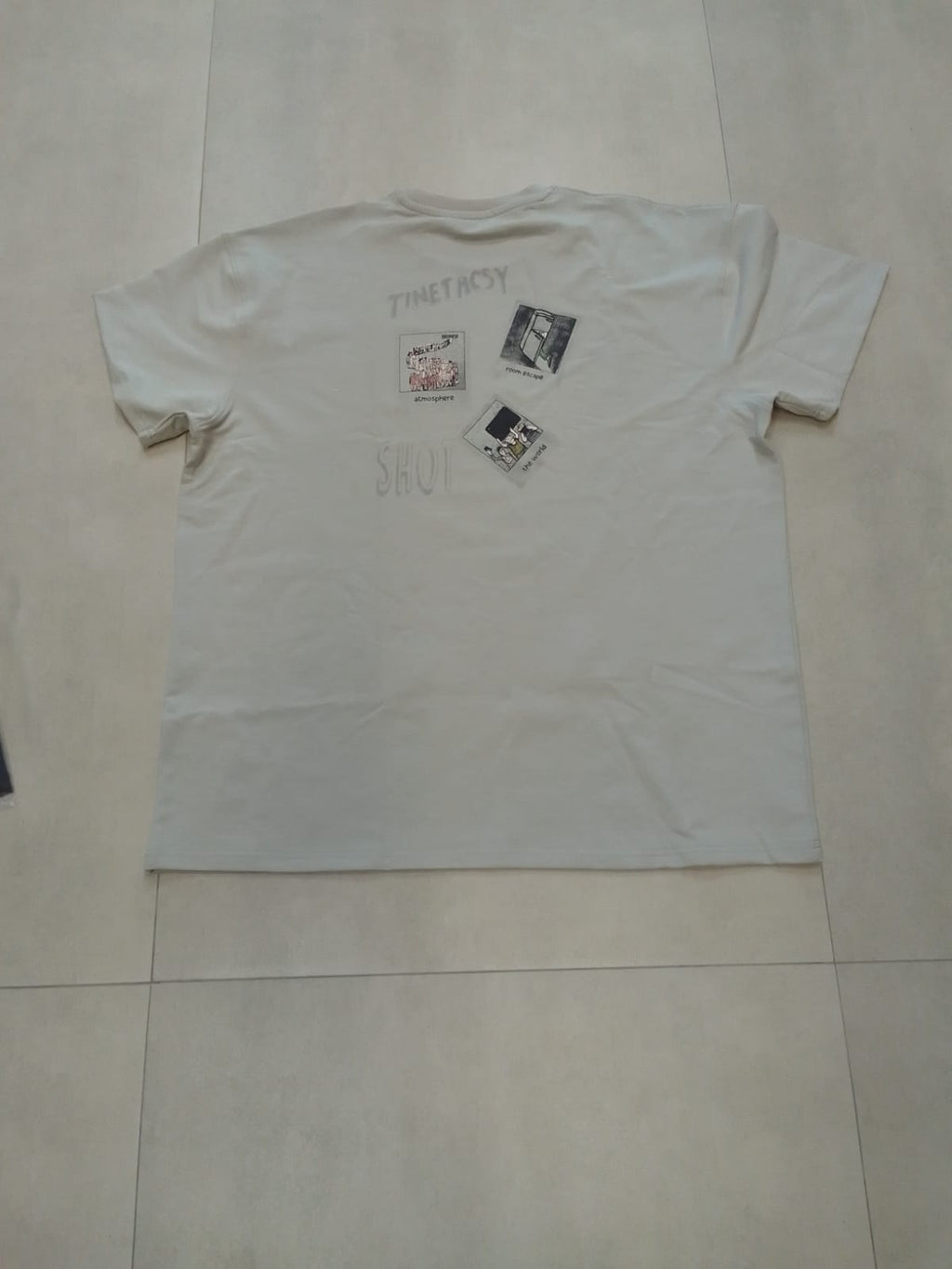ATMOSPHERE OVERSIZE FIT BEIGE T SHIRT 1423