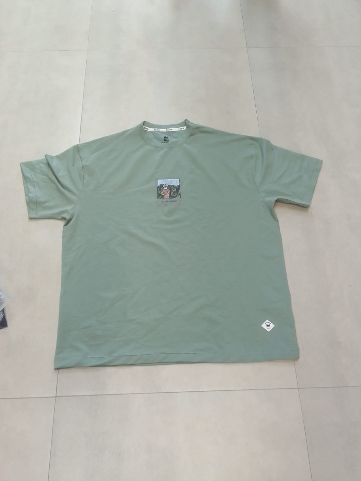 ATMOSPHERE OVERSIZE FIT PASTEL GREEN T SHIRT 1423