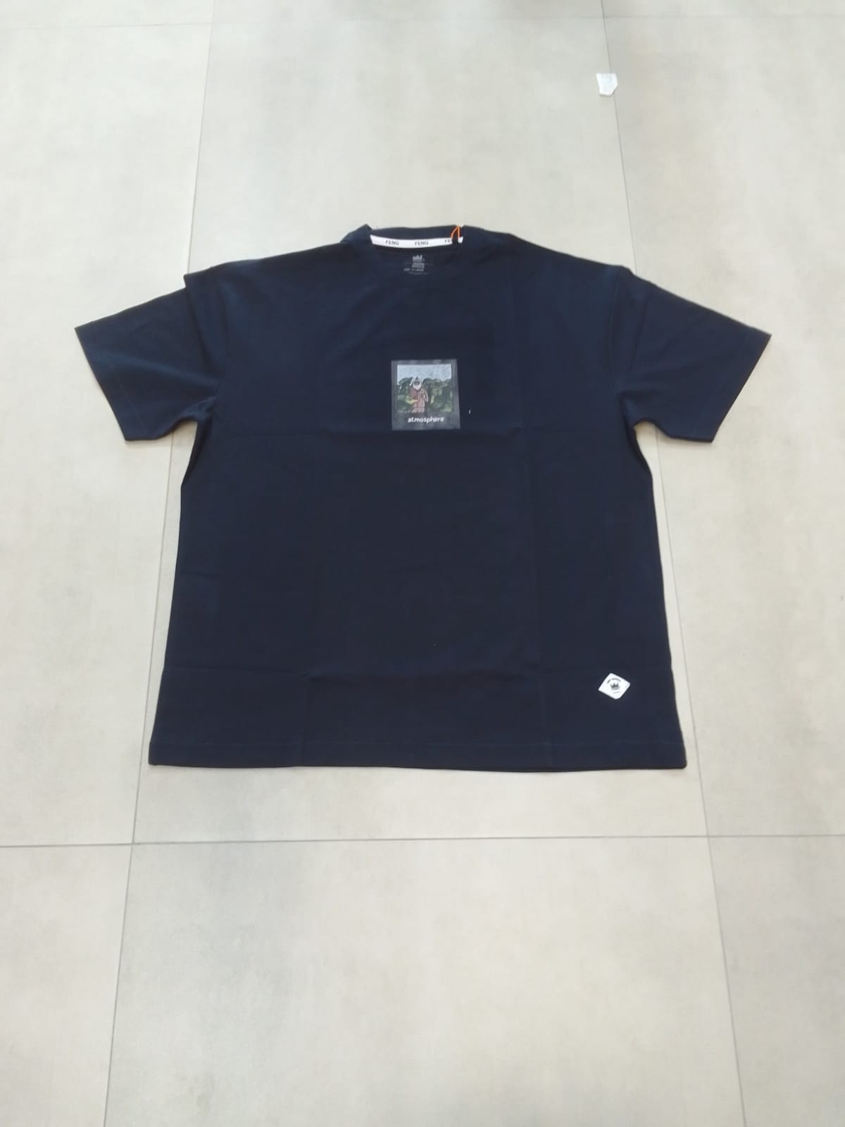 ATMOSPHERE OVERSIZE FIT DARK NAVY T SHIRT 1423