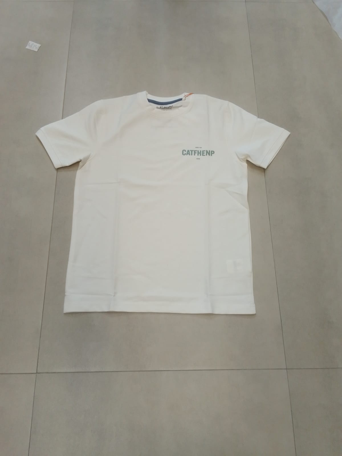 CATFHENP NORMAL FIT WHITE T-SHIRT 1407