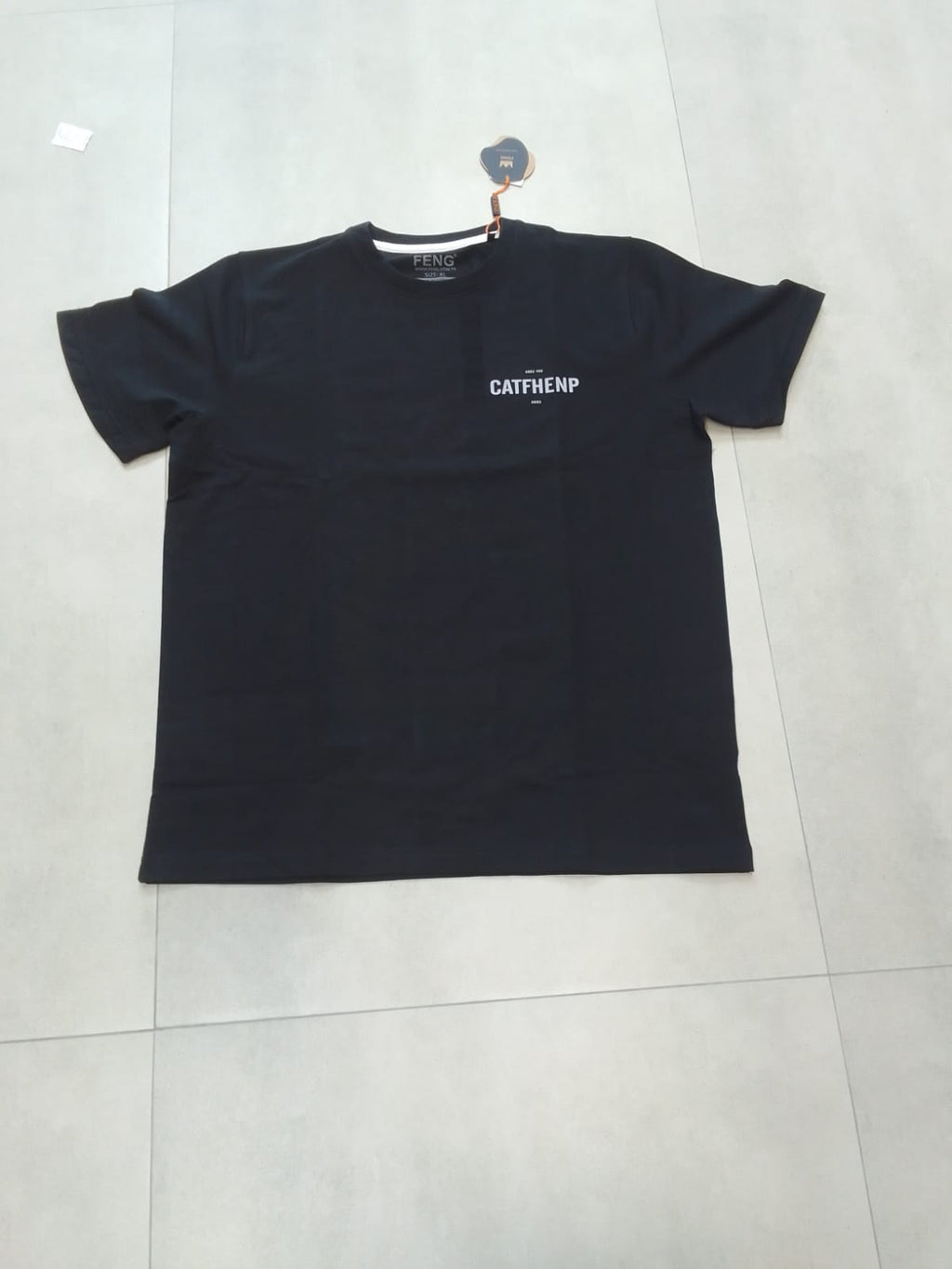 CATFHENP NORMAL FIT BLACK T-SHIRT 1407