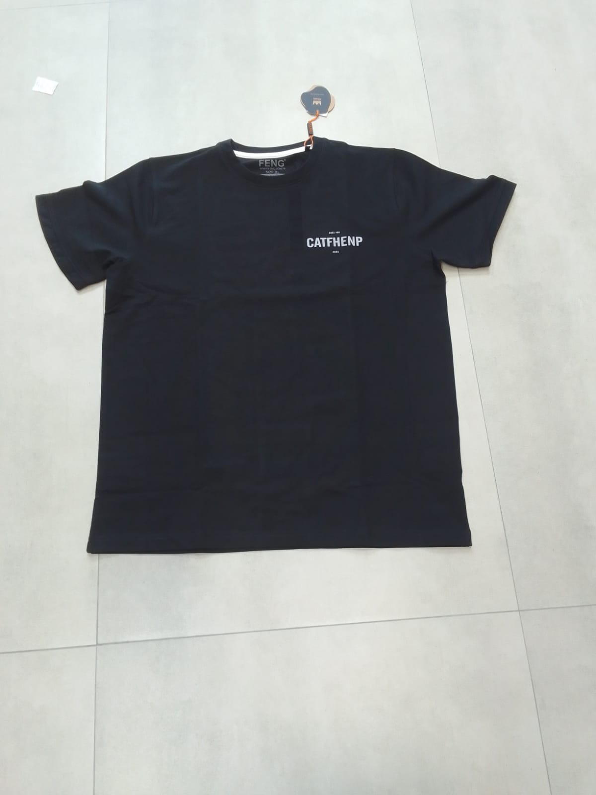 CATFHENP NORMAL FIT BLACK T-SHIRT 1407