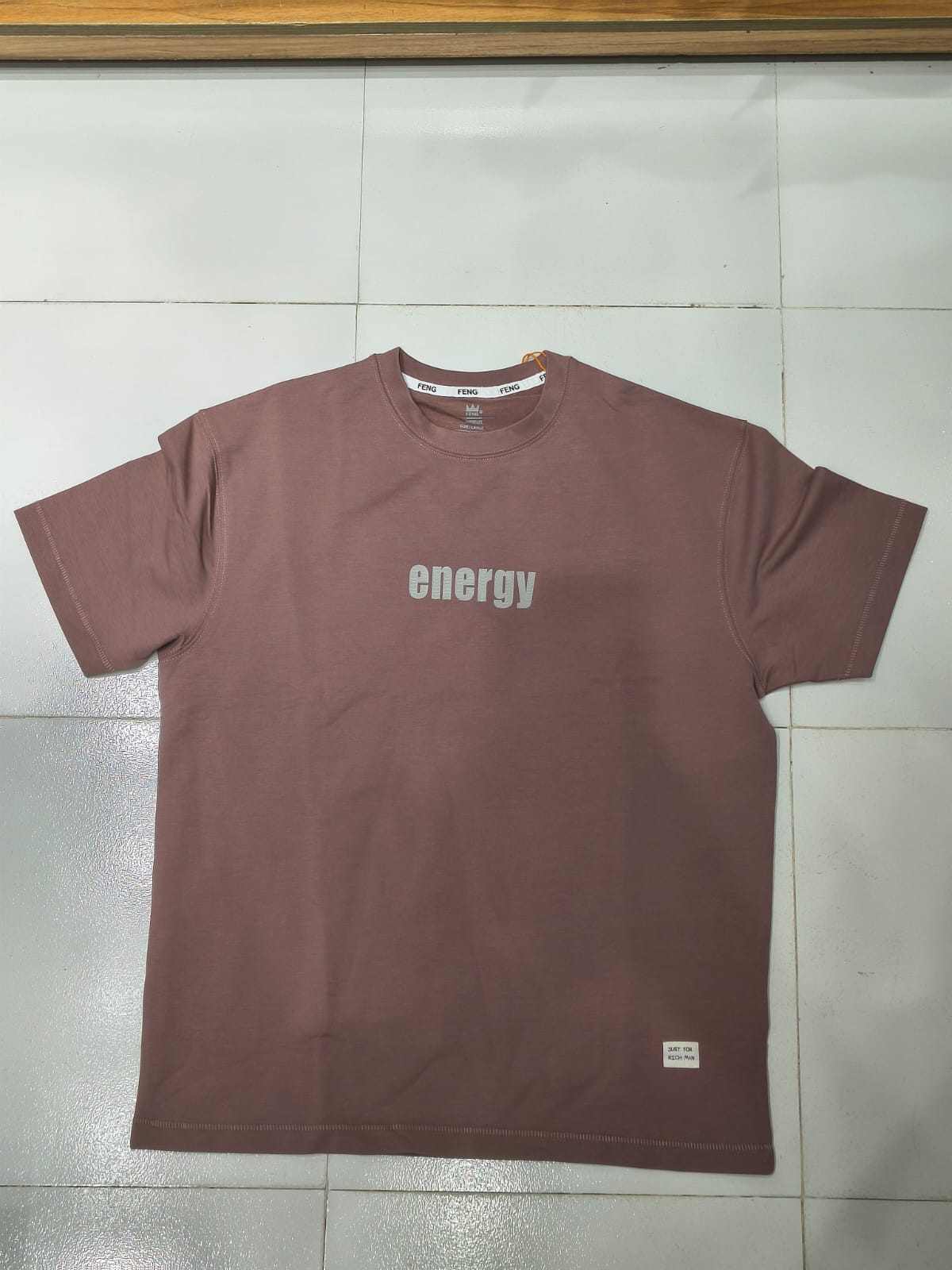 ENERGY OVERSIZED MAUVE T-SHIRT 1406