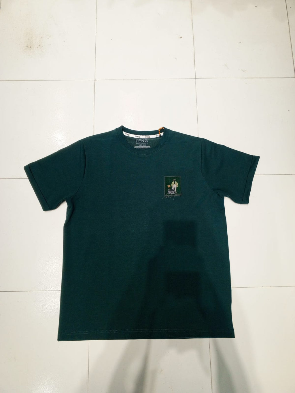 ANSALPIC NORMAL FIT DARK GREEN T-SHIRT 1409