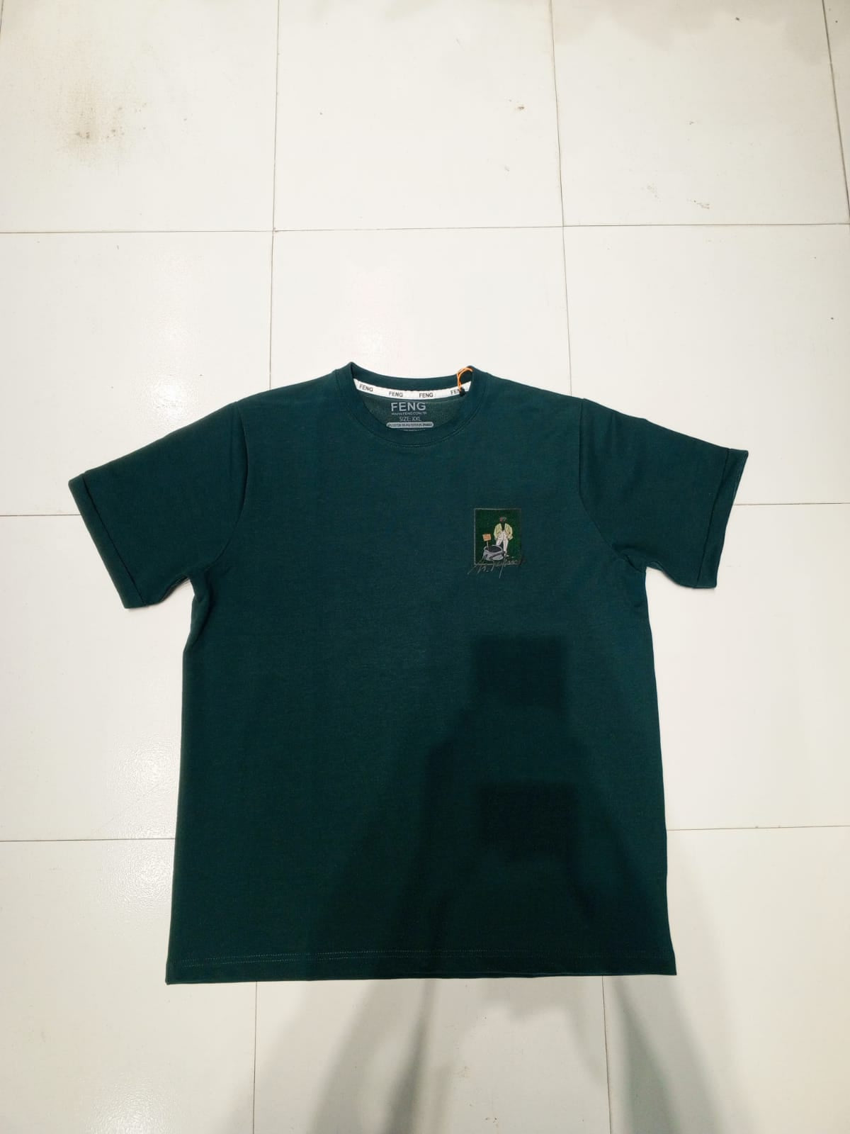 ANSALPIC NORMAL FIT DARK GREEN T-SHIRT 1409