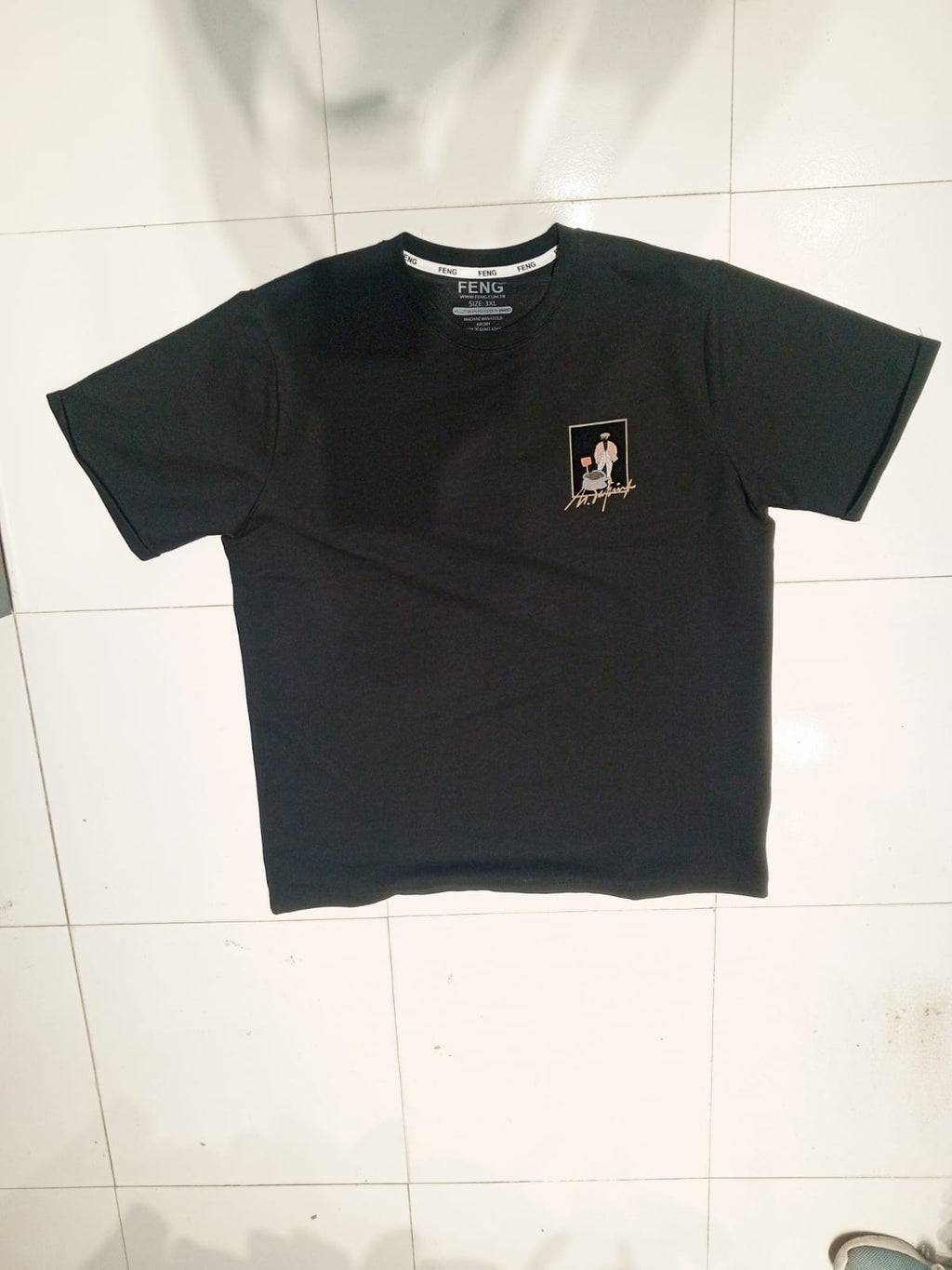 ANSALPIC NORMAL FIT BLACK T-SHIRT 1409