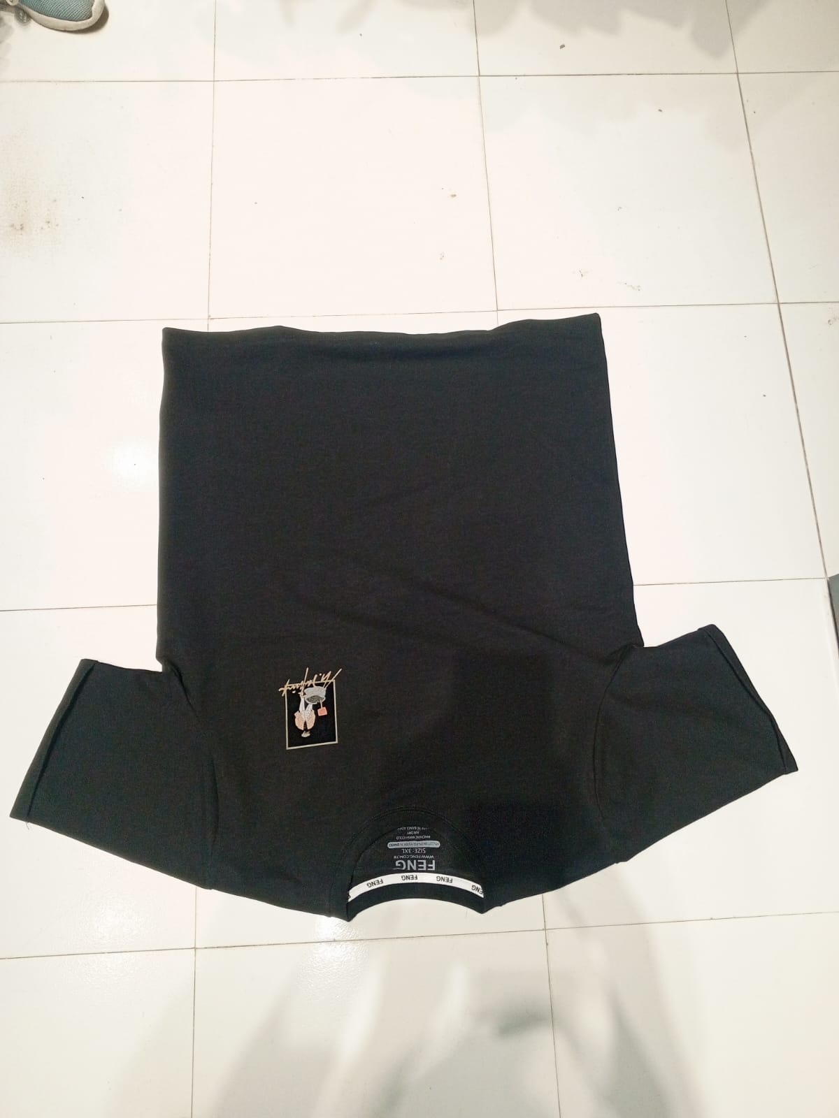 ANSALPIC NORMAL FIT BLACK T-SHIRT 1409