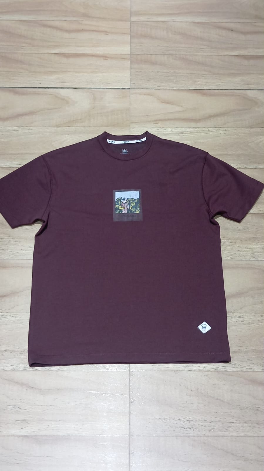 ATMOSPHERE OVERSIZE FIT LIGHT MAROON T SHIRT 1423