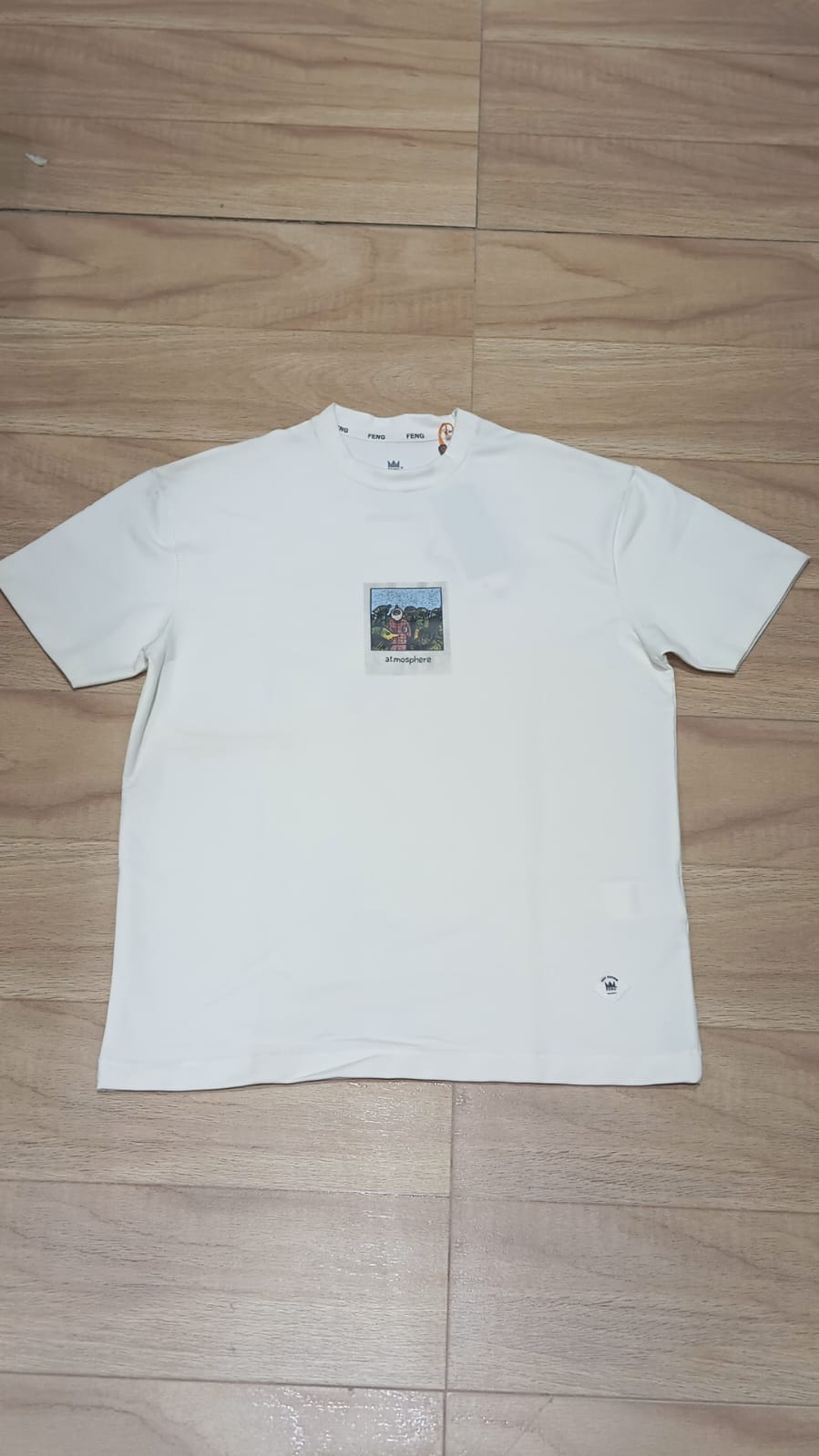 ATMOSPHERE OVERSIZE FIT WHITE T SHIRT 1423