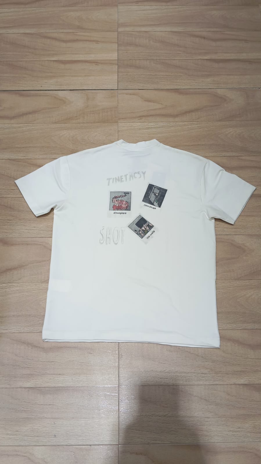 ATMOSPHERE OVERSIZE FIT WHITE T SHIRT 1423