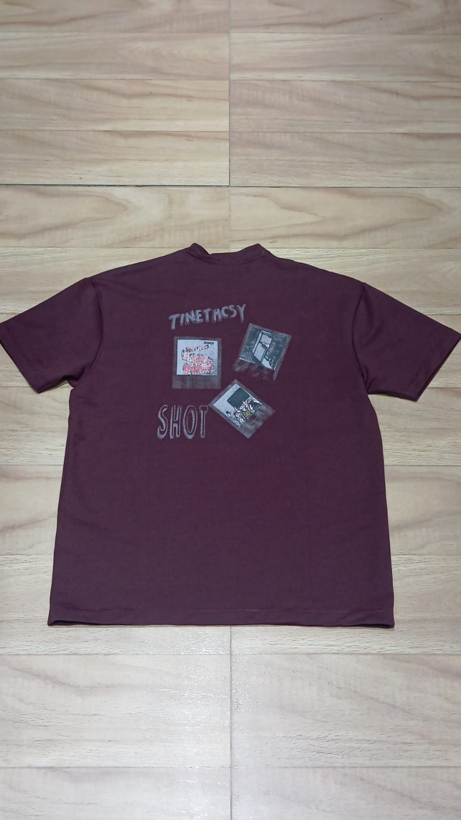 ATMOSPHERE OVERSIZE FIT LIGHT MAROON T SHIRT 1423