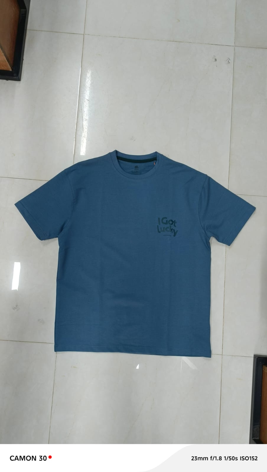 I GOT LUCKY OVERSIZED BABY BLUE T-SHIRT 1401