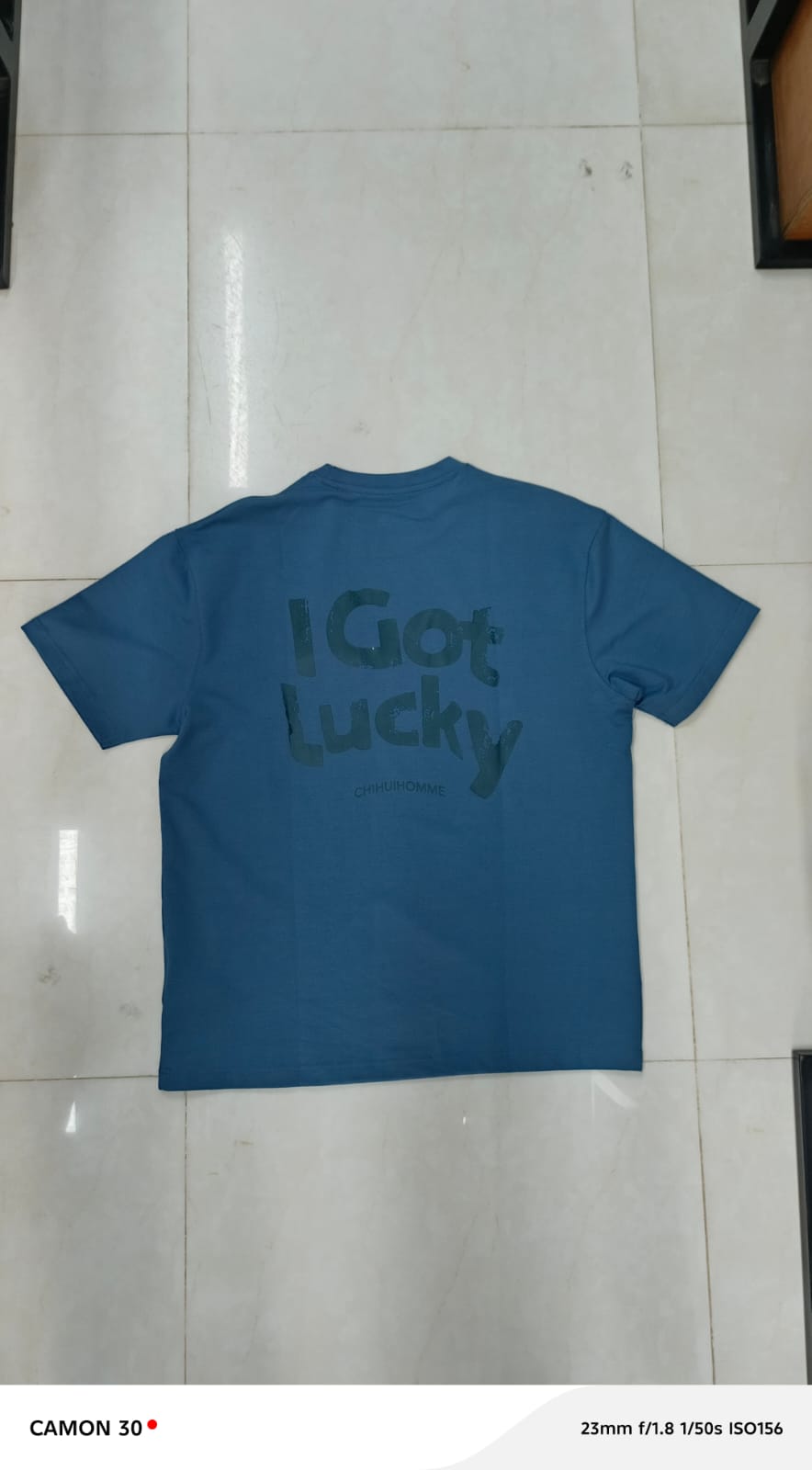 I GOT LUCKY OVERSIZED BABY BLUE T-SHIRT 1401