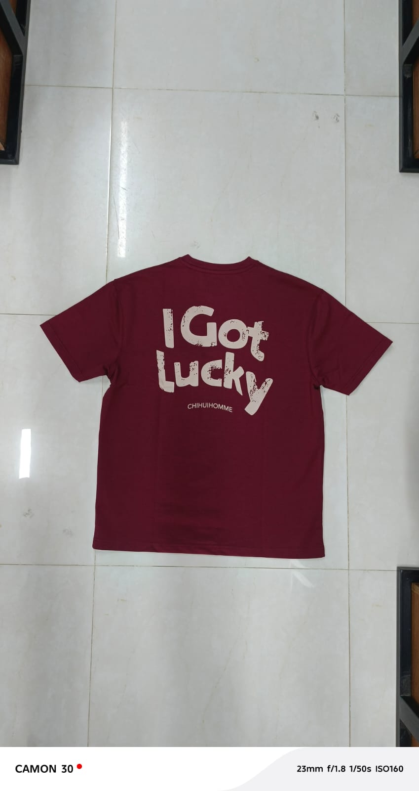 I GOT LUCKY OVERSIZED RED T-SHIRT 1401