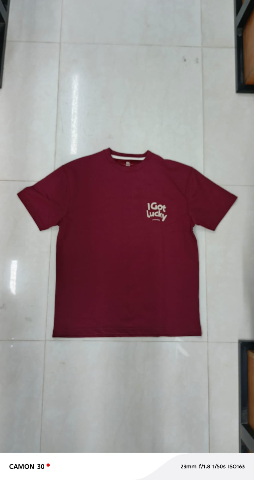 I GOT LUCKY OVERSIZED RED T-SHIRT 1401