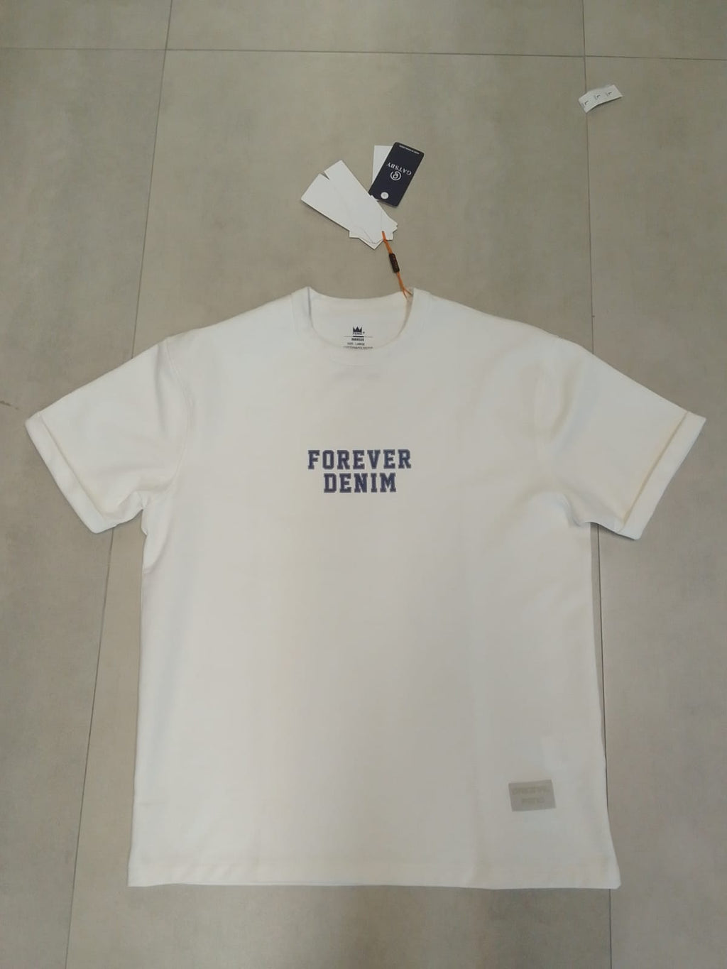 FOREVER DENIM OVERSIZED WHITE T-SHIRT 1404