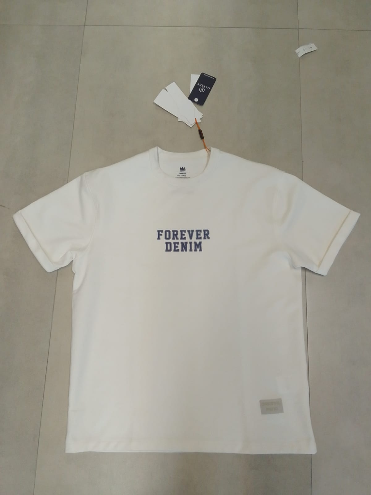FOREVER DENIM OVERSIZED WHITE T-SHIRT 1404