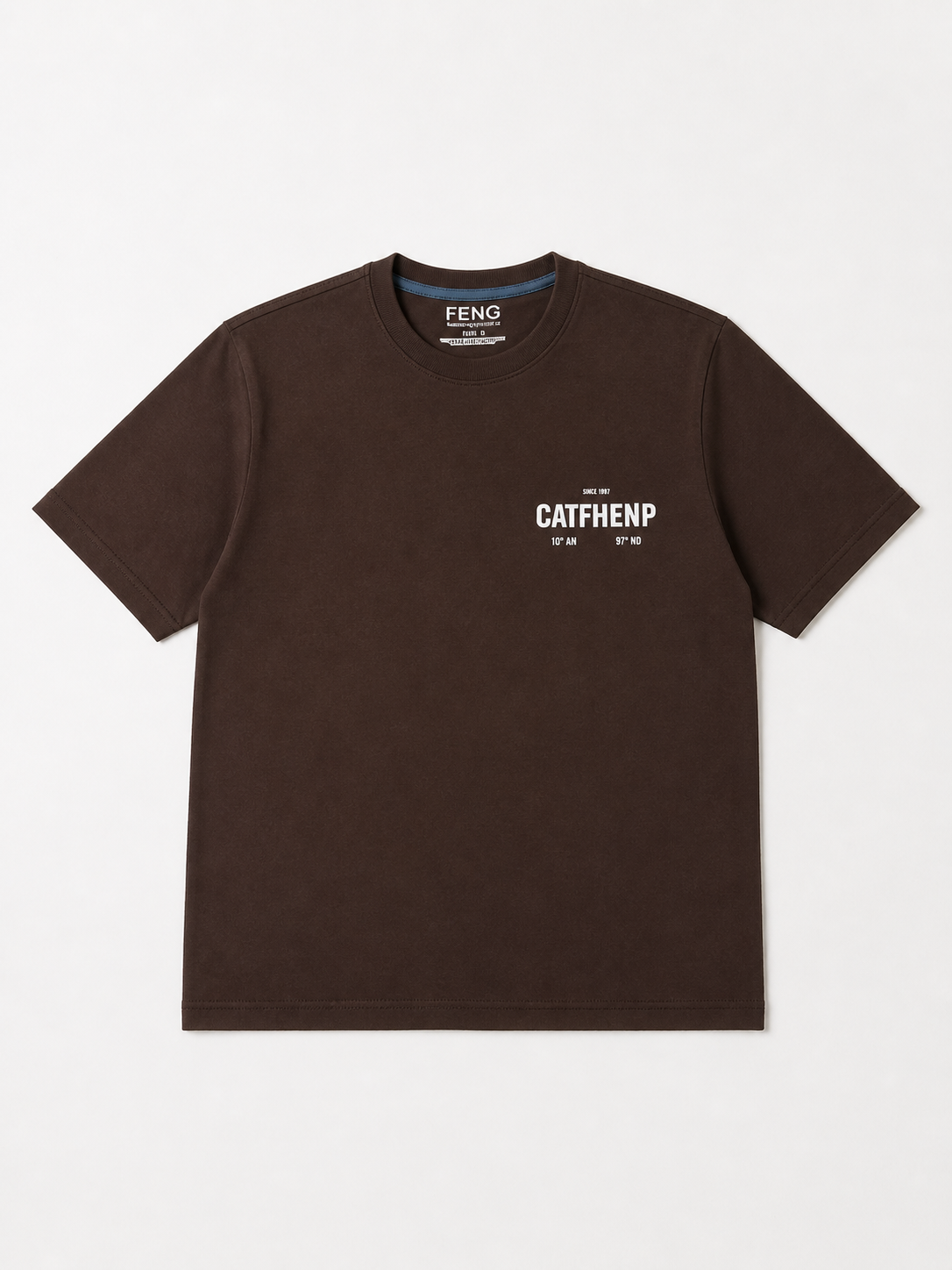 CATFHENP NORMAL FIT COFFEE T-SHIRT 1407