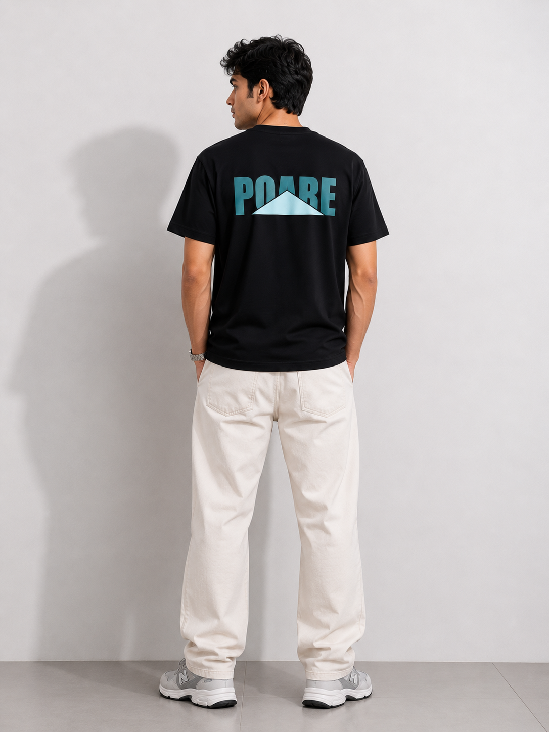 POARE NORMAL FIT BLACK T-SHIRT 1417
