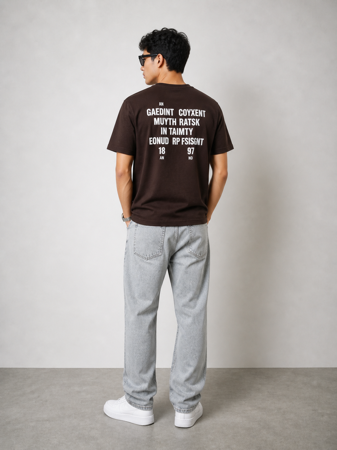CATFHENP NORMAL FIT COFFEE T-SHIRT 1407