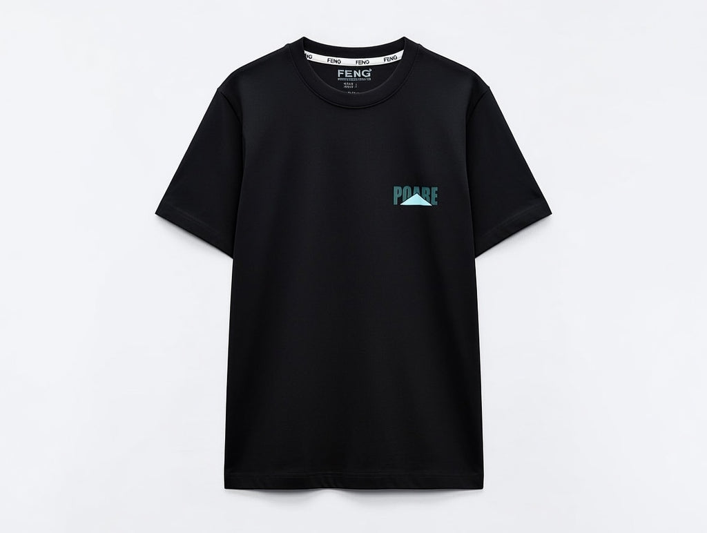 POARE NORMAL FIT BLACK T-SHIRT 1417