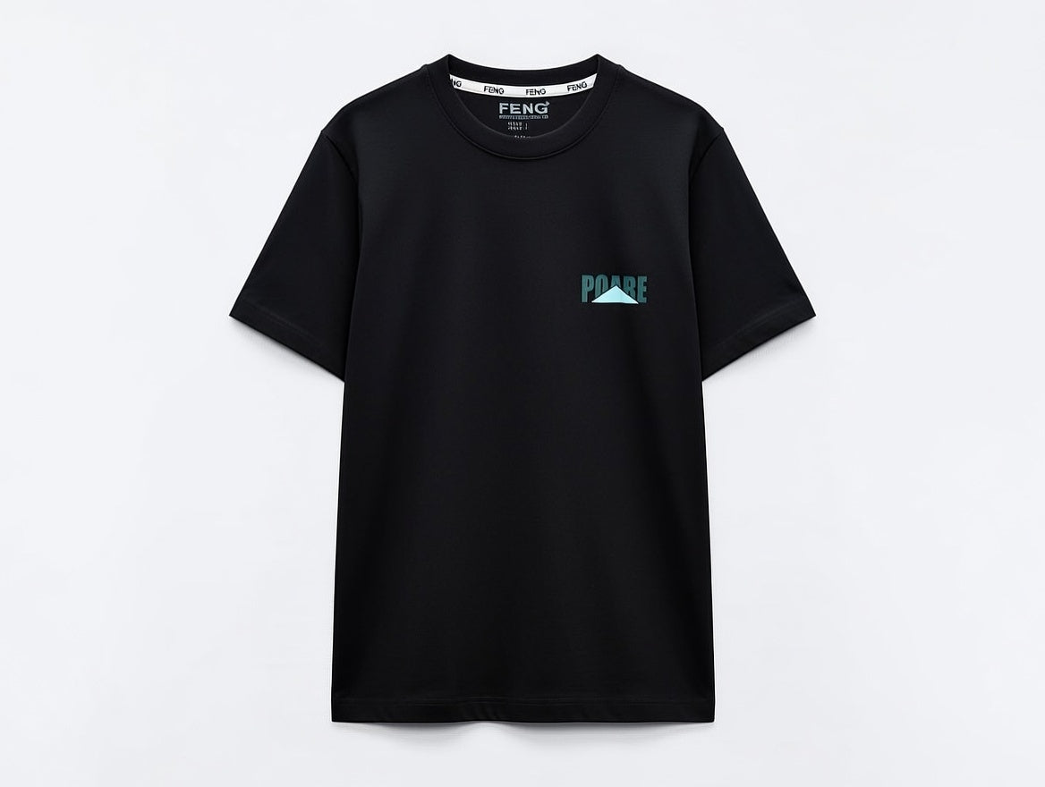 POARE NORMAL FIT BLACK T-SHIRT 1417