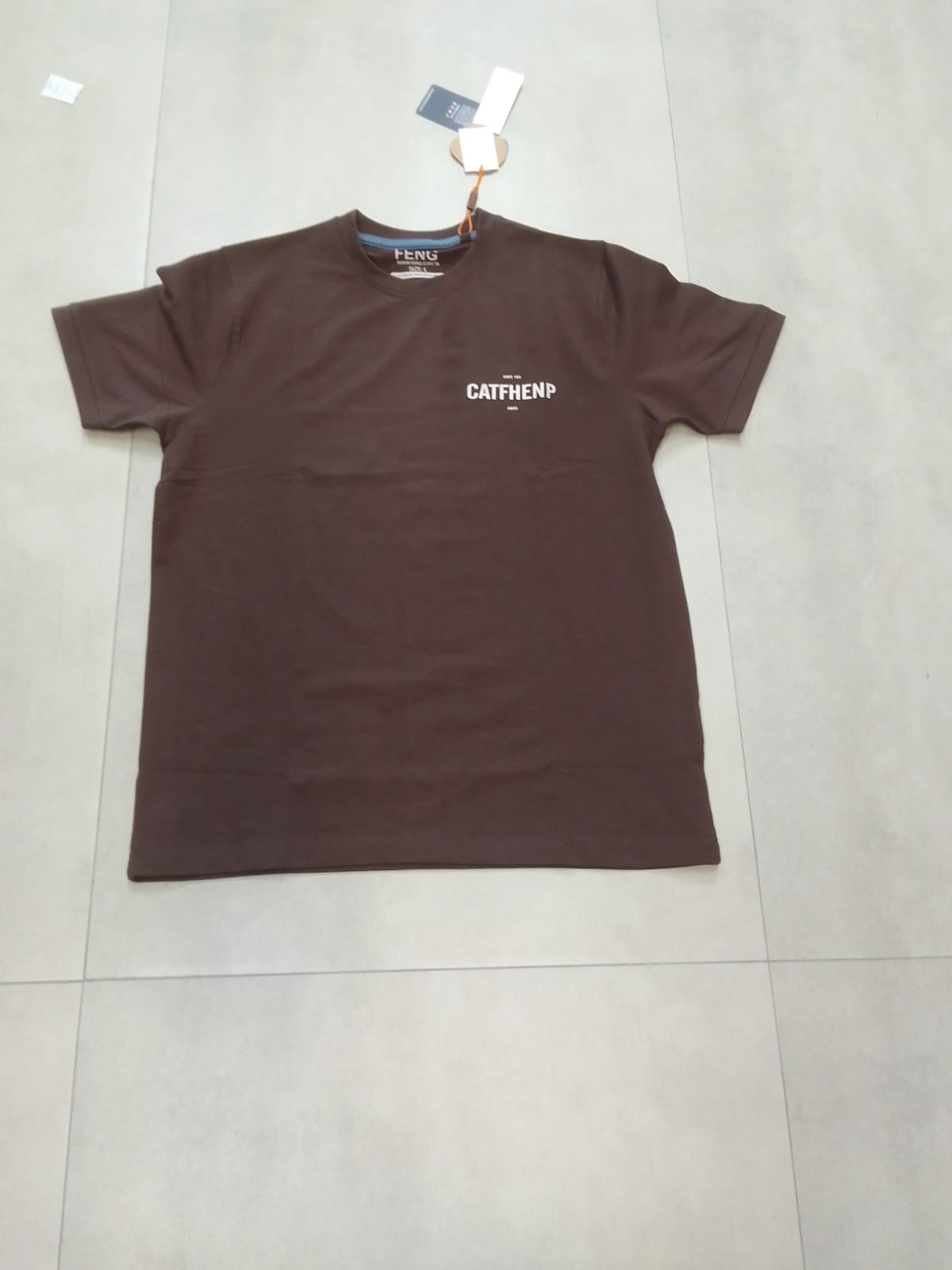 CATFHENP NORMAL FIT COFFEE T-SHIRT 1407